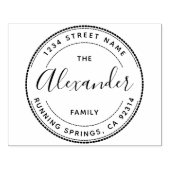 独自のカスタムファミリ名の差出人住所 ラバースタンプ (インプリント)