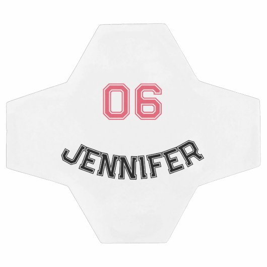 独自のカスタムプレイヤーのジャージー番号名の作成 サッカーボール (フラット)