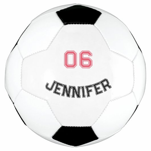 独自のカスタムプレイヤーのジャージー番号名の作成 サッカーボール (正面)