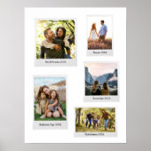 独自のカスタムレトロのインスタントフォトコラージュの作成 ポスター (正面)