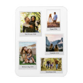 独自のカスタムレトロのインスタントフォトコラージュの作成 マグネット (縦)