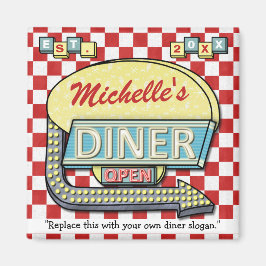独自のカスタムレトロ50のDiner Sign Redを作成 マグネット