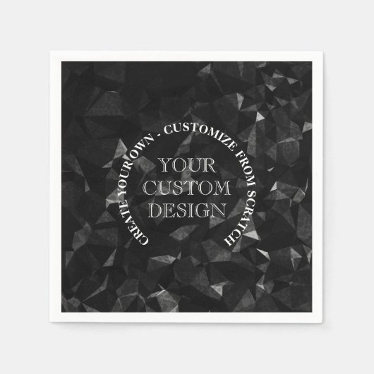 独自のカスタムロゴ/デザインの作成 スタンダードカクテルナプキン (正面)