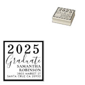 独自のカスタム大学院差出人住所の作成 ラバースタンプ (押印)