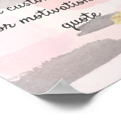 独自のカスタム引用文の作成 – ピンク金ゴールド ポスター (角)