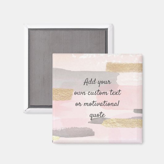 独自のカスタム引用文の作成 – ピンク金ゴールド マグネット (正面/裏面)