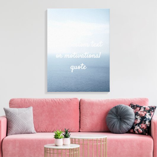 独自のカスタム引用文の作成 – 海 キャンバスプリント (インサイチュ (リビング))