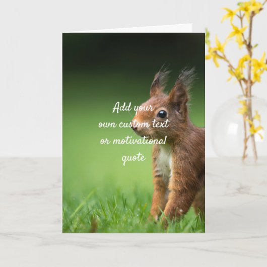 独自のカスタム引用文の作成 – Squirrel カード (黄色い花)