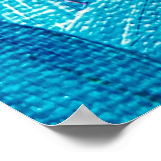 独自のカスタム引用文を作成 – Blue & Green Canvas ポスター (角)