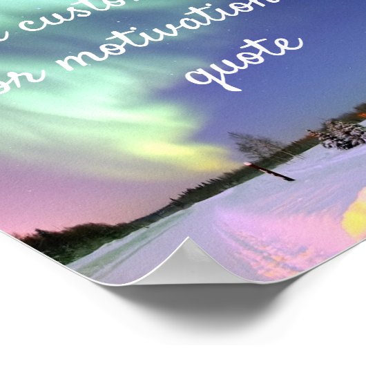 独自のカスタム引用文を作成 – Northern Lights ポスター (角)