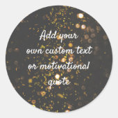 独自のカスタム引用文を作成 – Sparkles ラウンドシール (正面)