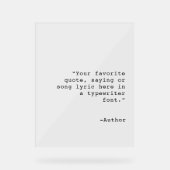 独自のカスタム引用文 アクリルサイン (正面)