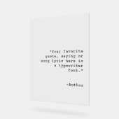 独自のカスタム引用文 アクリルサイン (傾斜)