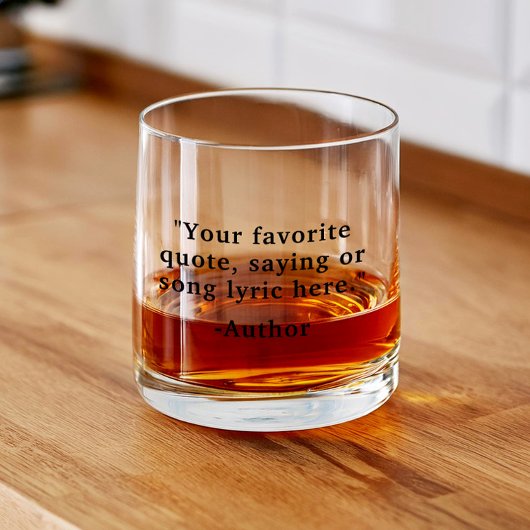 独自のカスタム引用文 ウイスキーグラス