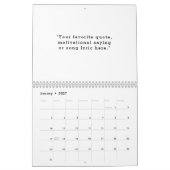 独自のカスタム引用文 カレンダー (1月 2027)