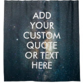 独自のカスタム引用文 シャワーカーテン (正面)