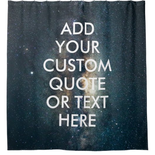 独自のカスタム引用文 シャワーカーテン (正面)