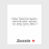 独自のカスタム引用文 シール (シート)