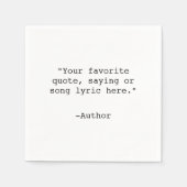 独自のカスタム引用文 スタンダードカクテルナプキン (正面)