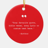 独自のカスタム引用文 セラミックオーナメント (正面)