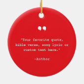 独自のカスタム引用文 セラミックオーナメント (裏面)