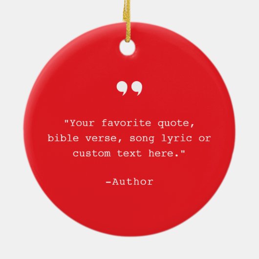 独自のカスタム引用文 セラミックオーナメント (裏面)