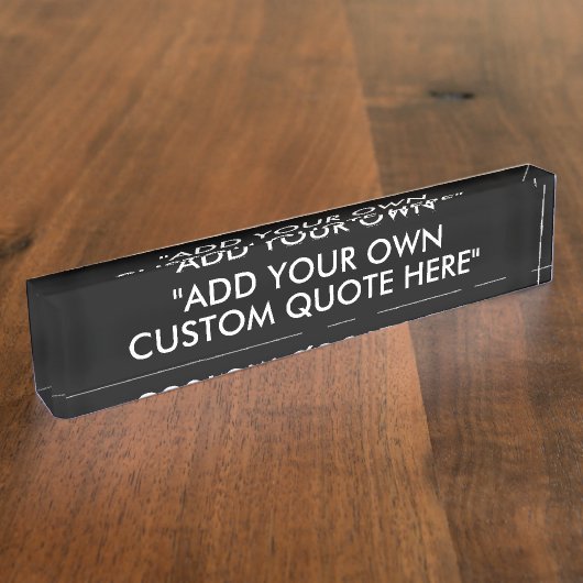 独自のカスタム引用文 デスクネームプレート (側面)