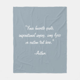 独自のカスタム引用文 フリースブランケット