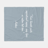 独自のカスタム引用文 フリースブランケット (正面(横))