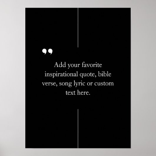 独自のカスタム引用文 ポスター (正面)