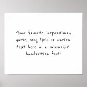 独自のカスタム引用文 ポスター (正面)