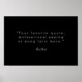 独自のカスタム引用文 ポスター (正面)