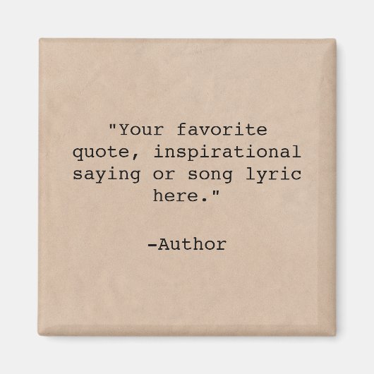 独自のカスタム引用文 マグネット (正面)