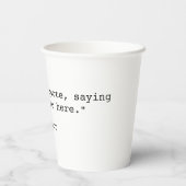 独自のカスタム引用文 紙コップ (裏面)