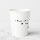 独自のカスタム引用文 紙コップ (正面)
