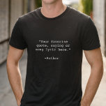 独自のカスタム引用文 Tシャツ<br><div class="desc">独自の引用文カスタムTシャツを作成する。カスタマイズ可能なミニマルなタイプライタータイポグラフィ。</div>