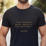 独自のカスタム引用文 Tシャツ<br><div class="desc">独自の引用文カスタムTシャツを作成する。カスタマイズ可能なミニマルなタイプライタータイポグラフィ。</div>