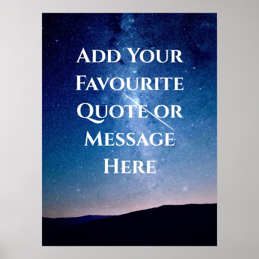 独自のカスタム感動的引用文 ポスター (正面)