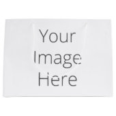 独自のカスタム抱き枕を作成 – 大、光沢 ラージペーパーバッグ (正面)