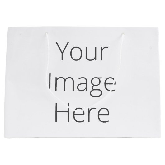 独自のカスタム抱き枕を作成 – 大、光沢 ラージペーパーバッグ (正面)