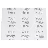 独自のカスタム抱き枕を作成 – 大、光沢 ラージペーパーバッグ (正面)