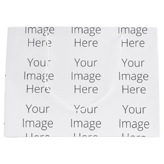 独自のカスタム抱き枕を作成 – 大、光沢 ラージペーパーバッグ (正面)