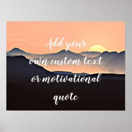 独自のカスタム文字またはやる気を起こさせる引用文の追加 ポスター