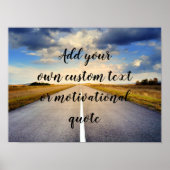 独自のカスタム文字またはやる気を起こさせる引用文の追加 ポスター (正面)