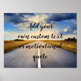 独自のカスタム文字またはやる気を起こさせる引用文の追加 ポスター