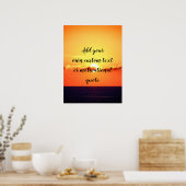 独自のカスタム文字またはやる気を起こさせる引用文の追加 ポスター (キッチン)