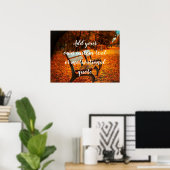 独自のカスタム文字またはやる気を起こさせる引用文の追加 ポスター (ホームオフィス)