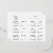 独自のカスタム文字2024予定表の追加 箔シーズンポストカード (正面/裏面)