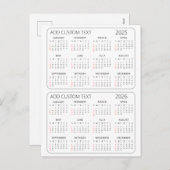 独自のカスタム文字2025 -2026カレンダーの追加 シーズンポストカード (正面/裏面)