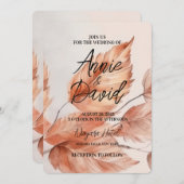 独自のカスタム紅葉の結婚作成 招待状 (正面/裏面)